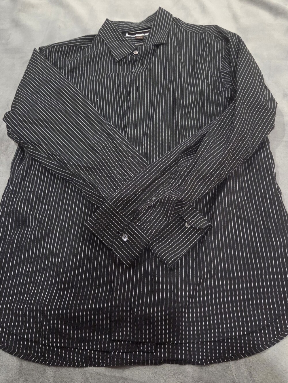MK Black Pinstripe Button-Up Shirt